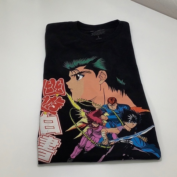 Yu Yu Hakusho Funimation Anime large front logo t shirt size large youth EUC - Picture 6 of 8